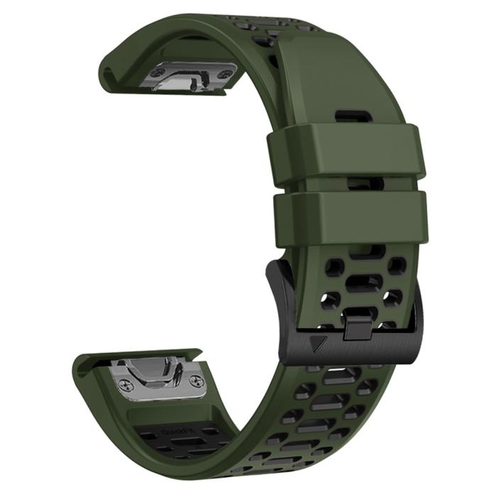 Bild 2,  Klockarmband 26 mm Dual-Color Robust Grön/Svart - Teknikhallen.se