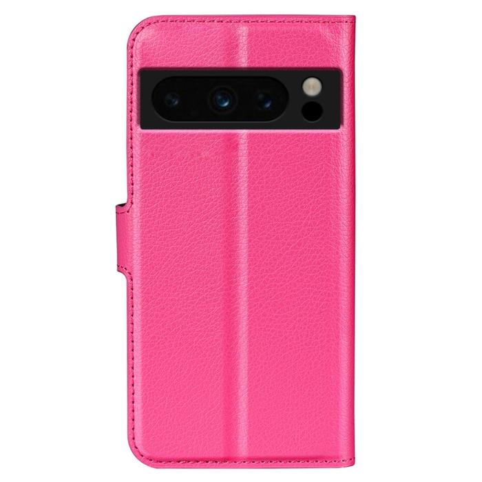 Bild 6,  Google Pixel 8 Pro Fodral Litchi Textur Rosa - Teknikhallen.se