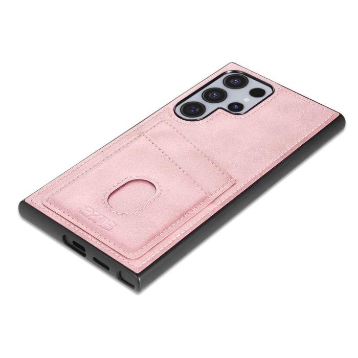 Bild 4, AZNS AZNS Samsung Galaxy S25 Ultra Skal Med Kortfack Läder Roséguld - Teknikhallen.se