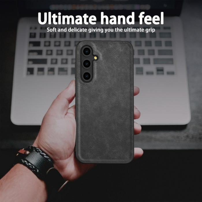 Bild 4,  Samsung Galaxy S25 Skal Läder Retro Svart - Teknikhallen.se