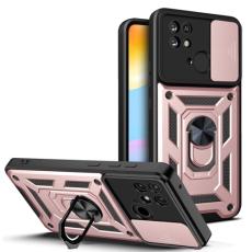  Xiaomi Redmi 10C Skal Hybrid CamShield Ros&eacute;guld - Teknikhallen.se