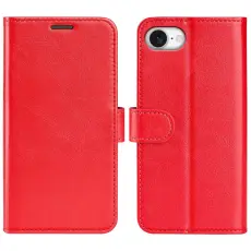  iPhone 17e / 16e Fodral Crazy Horse L&auml;der R&ouml;d - Teknikhallen.se