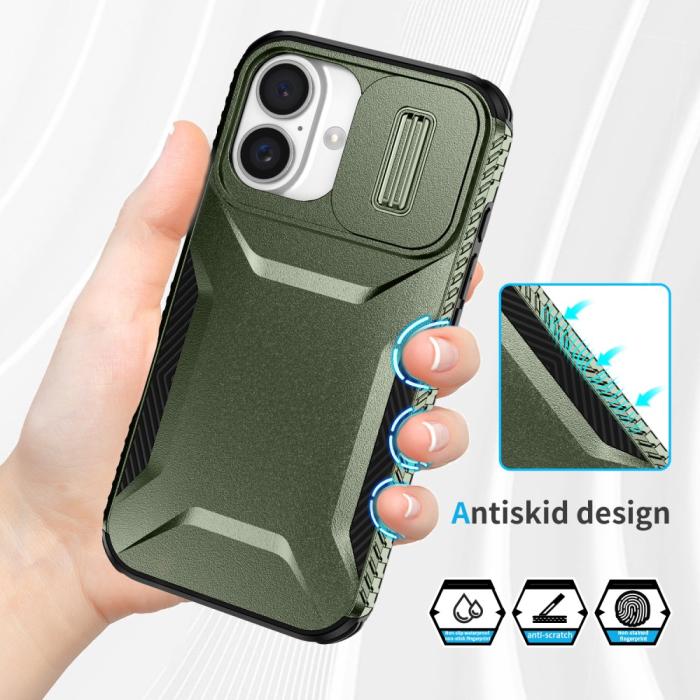 Bild 4,  iPhone 16 Plus Skal CamShield Hybrid Grön - Teknikhallen.se