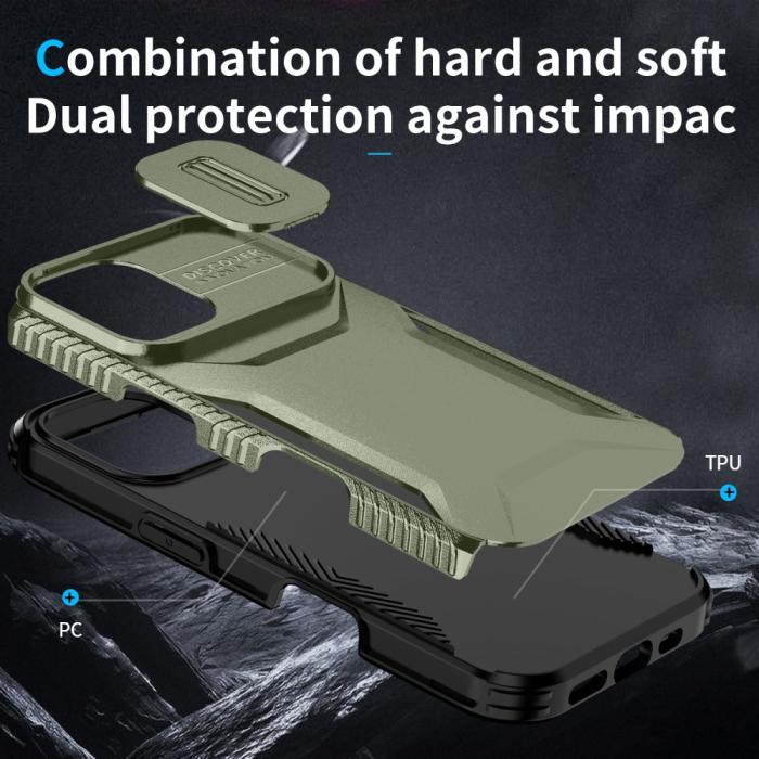 Bild 6,  iPhone 16 Plus Skal CamShield Hybrid Grön - Teknikhallen.se