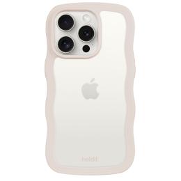 holdit holdit iPhone 15 Pro Skal Wavy Light Beige Transparent - Teknikhallen.se