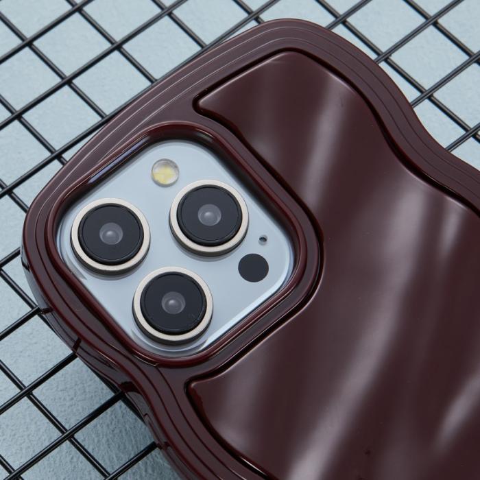 Bild 5,  iPhone 14 Pro Max Mobilskal Wavy Textur Vinröd - Teknikhallen.se