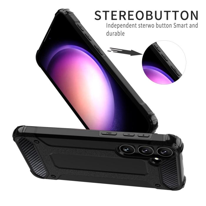 Bild 4,  Galaxy S24 Plus Skal Shockproof Armor Hybrid Mörk Blå - Teknikhallen.se