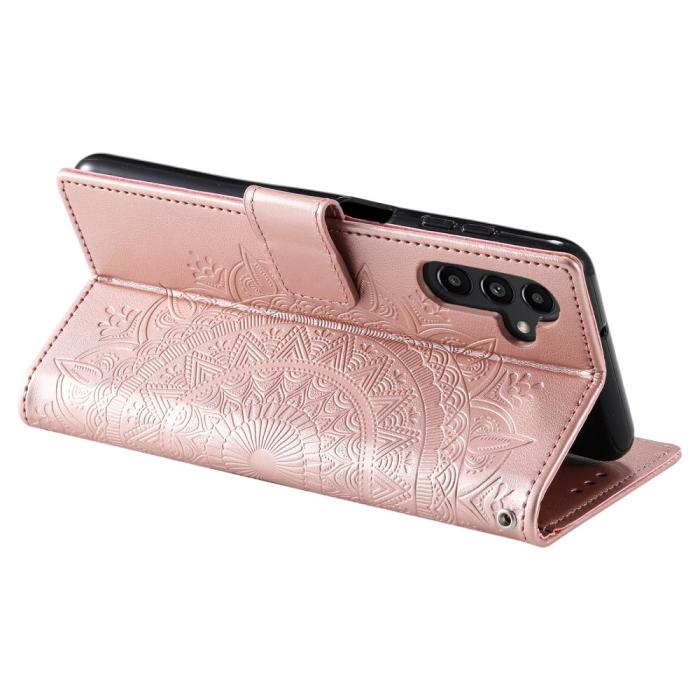 Bild 4,  Samsung Galaxy S23 FE Fodral Mandala Läder Roséguld - Teknikhallen.se