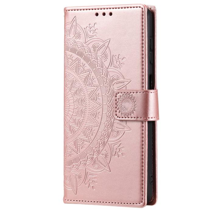 Bild 5,  Samsung Galaxy S23 FE Fodral Mandala Läder Roséguld - Teknikhallen.se