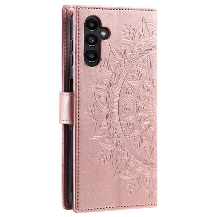 Bild 6,  Samsung Galaxy S23 FE Fodral Mandala Läder Roséguld - Teknikhallen.se