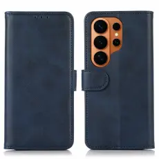  Samsung Galaxy S26 Ultra Fodral L&auml;der Bl&aring; - Teknikhallen.se