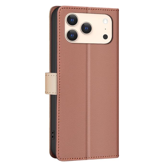 Bild 3, BINFEN BINFEN iPhone 17 Pro Max Fodral RFID Splicing Color Brun - Teknikhallen.se