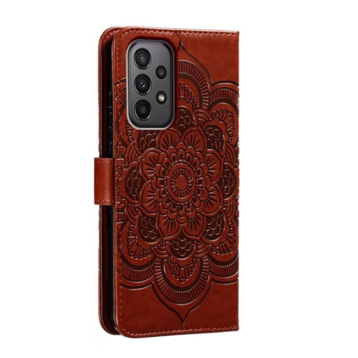 Bild 3,  Samsung Galaxy A24 5G Fodral Mandala Läder Brun - Teknikhallen.se