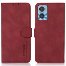 KHAZNEH KHAZNEH Motorola Moto E22i Fodral Retro L&auml;der R&ouml;d - Teknikhallen.se