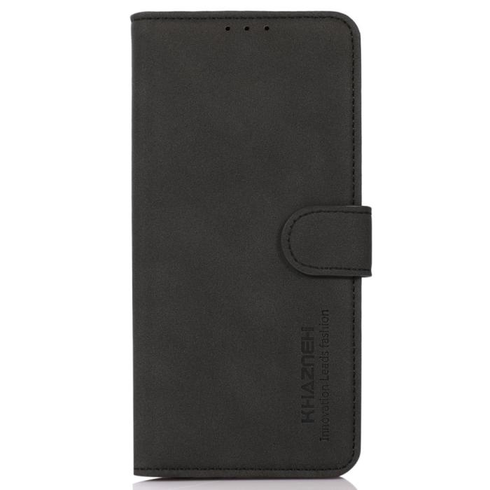 Bild 6, KHAZNEH KHAZNEH Motorola Moto E22i Fodral Retro Läder Svart - Teknikhallen.se