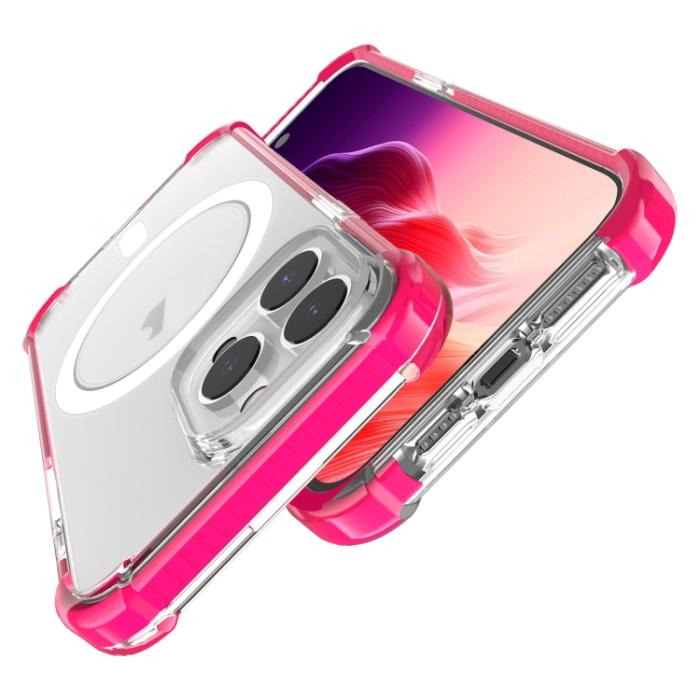 Bild 4,  iPhone 15 Pro Skal Shockproof MagSafe Hybrid Rosa - Teknikhallen.se