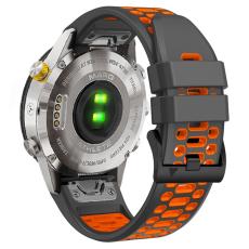  Klockarmband 26 mm Dual-Color Robust Gr&aring;/Orange - Teknikhallen.se