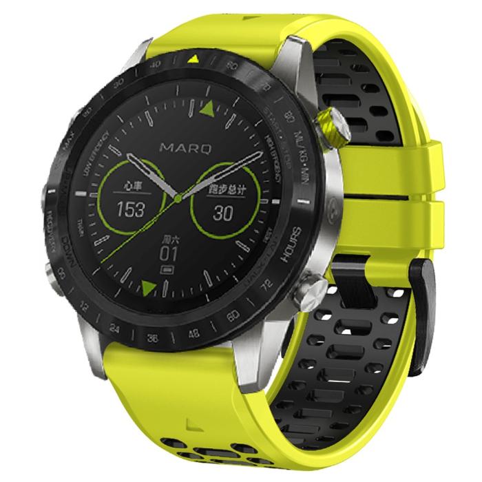Bild 4,  Klockarmband 26 mm Dual-Color Robust Lime/Svart - Teknikhallen.se