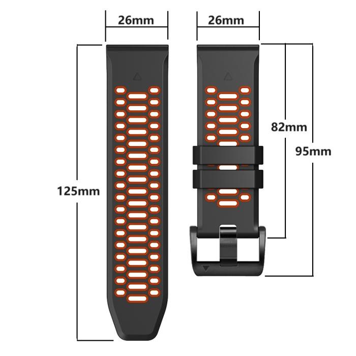 Bild 5,  Klockarmband 26 mm Dual-Color Robust Lime/Svart - Teknikhallen.se