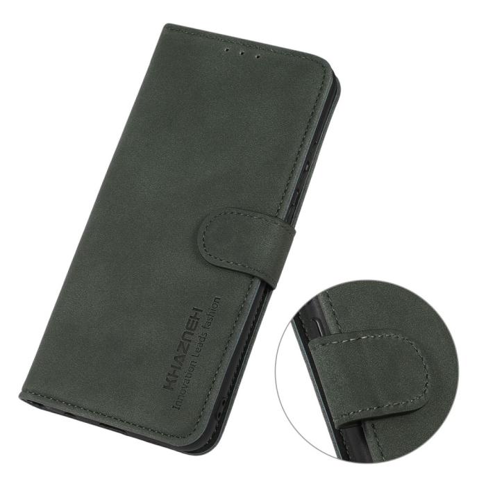 Bild 5, KHAZNEH KHAZNEH Motorola Moto G54 5G Fodral Retro Läder Grön - Teknikhallen.se