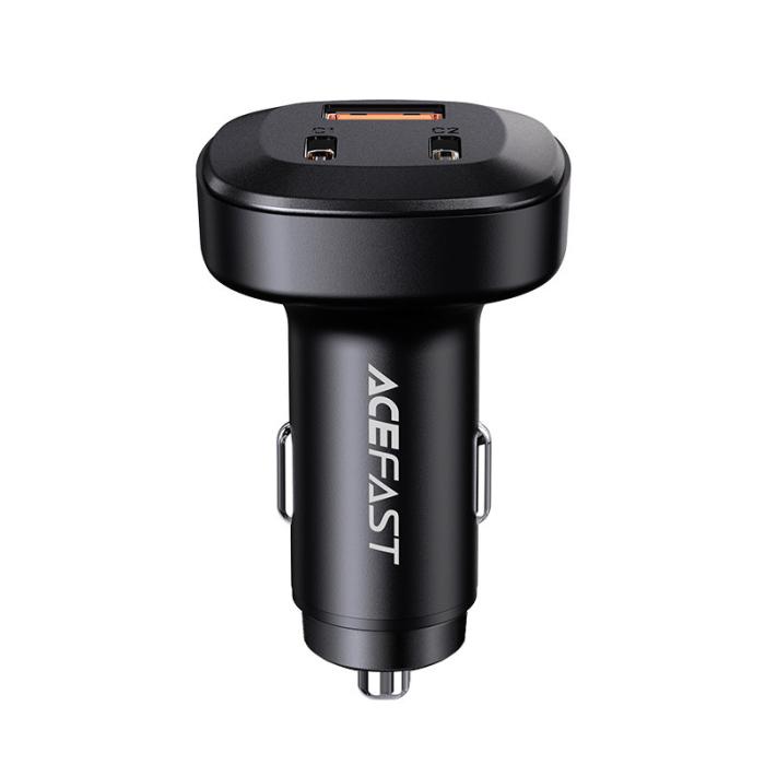 Bild 2, Acefast Acefast 66W PD PPS QC Billaddare 2x USB-C / USB-A Svart - Teknikhallen.se