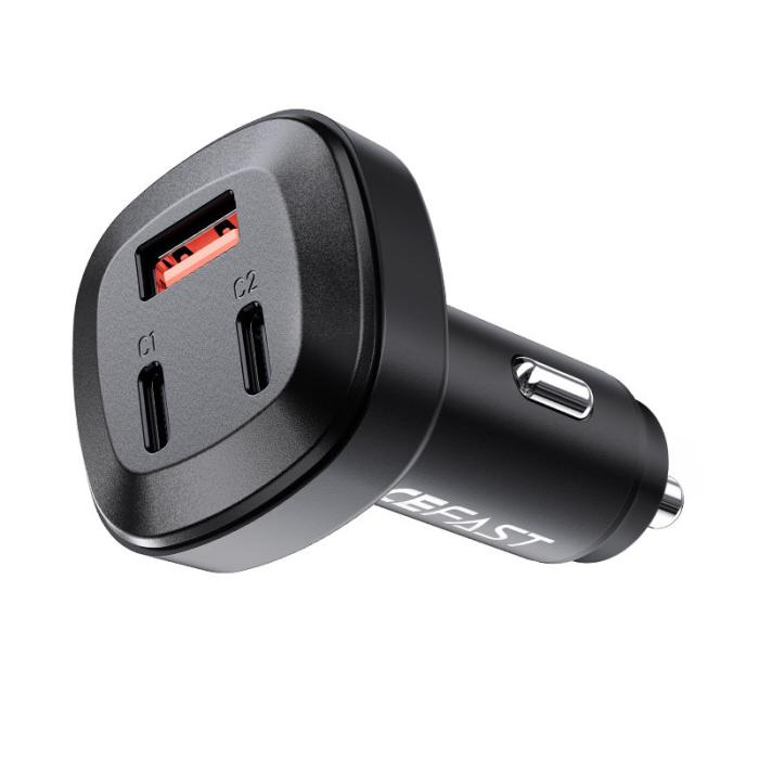 Bild 3, Acefast Acefast 66W PD PPS QC Billaddare 2x USB-C / USB-A Svart - Teknikhallen.se