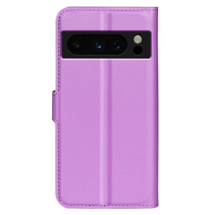 Bild 6,  Google Pixel 8 Pro Fodral Litchi Textur Lila - Teknikhallen.se