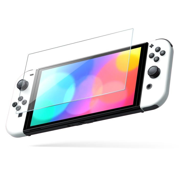 Bild 3, NORTHJO NORTHJO Nintendo Switch OLED 2-PACK Skärmskydd Härdat Glas - Teknikhallen.se