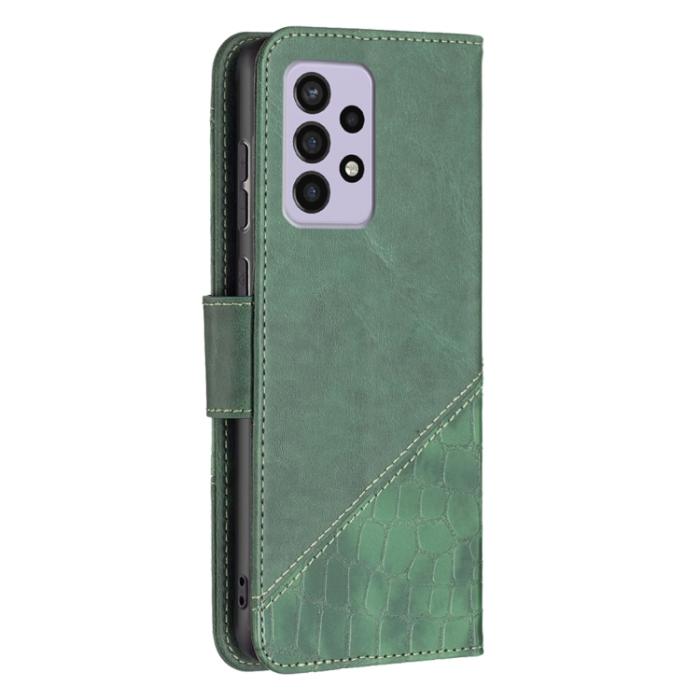 Bild 3,  Samsung Galaxy A33 5G Fodral Krokodil Textur Grön - Teknikhallen.se