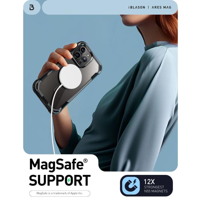 Bild 4, Supcase Supcase iPhone 15 Pro Max Skal MagSafe Iblsn Ares Svart - Teknikhallen.se
