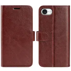  iPhone 17e / 16e Fodral Crazy Horse L&auml;der Brun - Teknikhallen.se