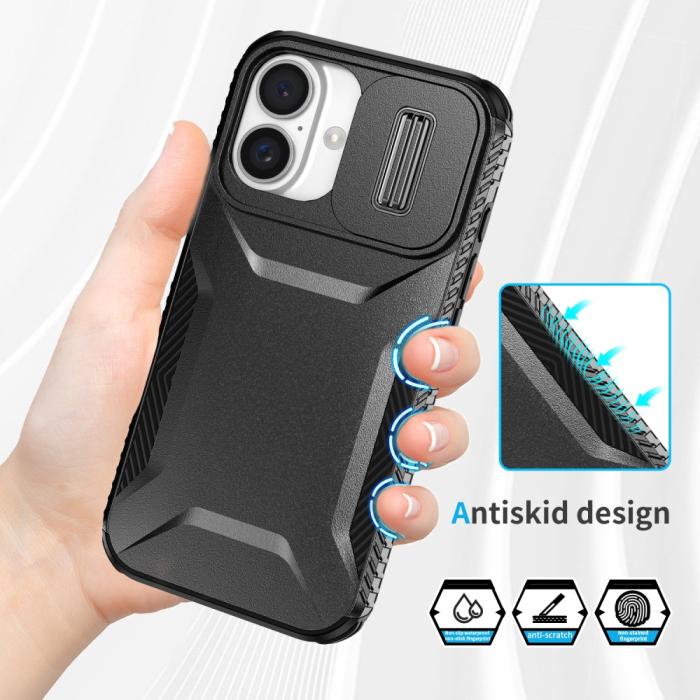 Bild 4,  iPhone 16 Plus Skal CamShield Hybrid Svart - Teknikhallen.se