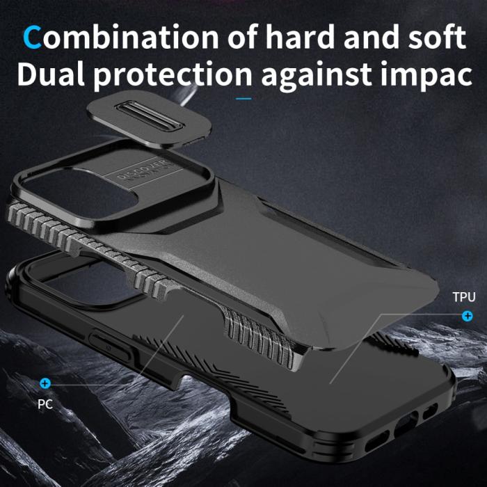 Bild 6,  iPhone 16 Plus Skal CamShield Hybrid Svart - Teknikhallen.se
