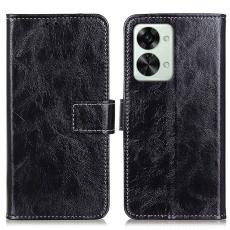  OnePlus Nord 2T 5G Fodral Crazy Horse L&auml;der Svart - Teknikhallen.se