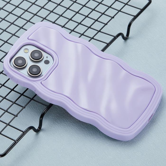 Bild 3,  iPhone 14 Pro Max Mobilskal Wavy Textur Lila - Teknikhallen.se