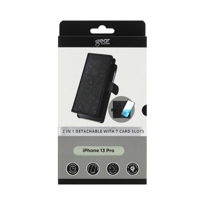 Bild 2, Gear GEAR iPhone 13 Pro 2in1 Magnet Fodral / Skal Flerfack Svart - Teknikhallen.se