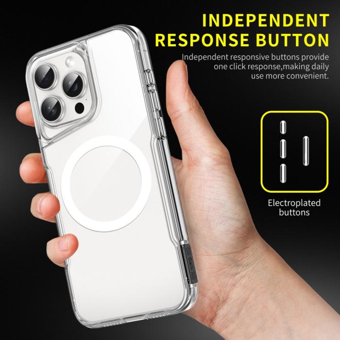 Bild 4,  iPhone 16 Pro Skal MagSafe TPU/Akryl Transparent - Teknikhallen.se