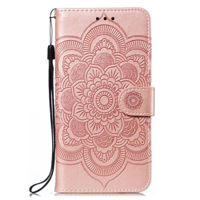 Bild 2,  Samsung Galaxy A24 5G Fodral Mandala Läder Roséguld - Teknikhallen.se