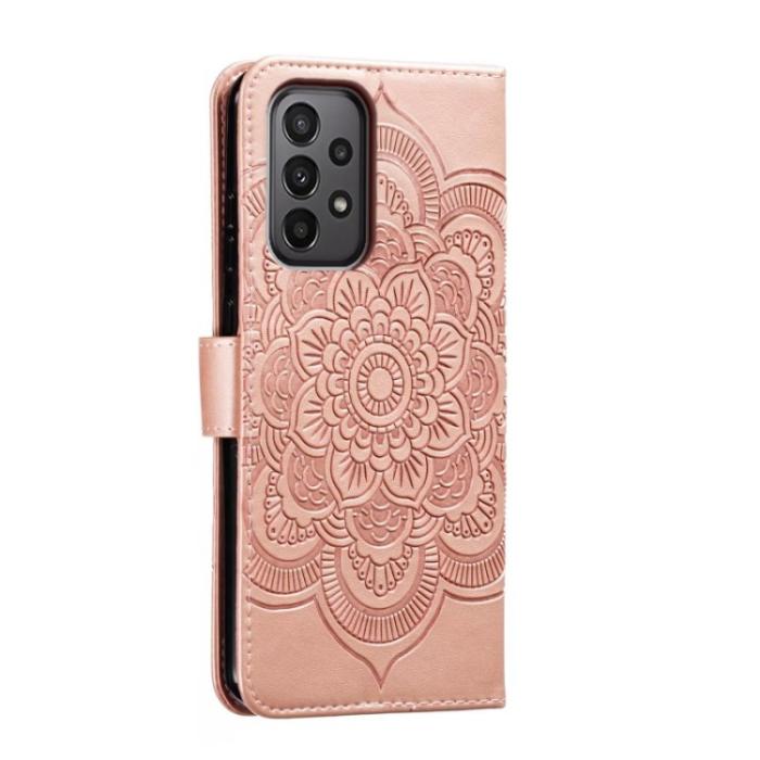 Bild 3,  Samsung Galaxy A24 5G Fodral Mandala Läder Roséguld - Teknikhallen.se