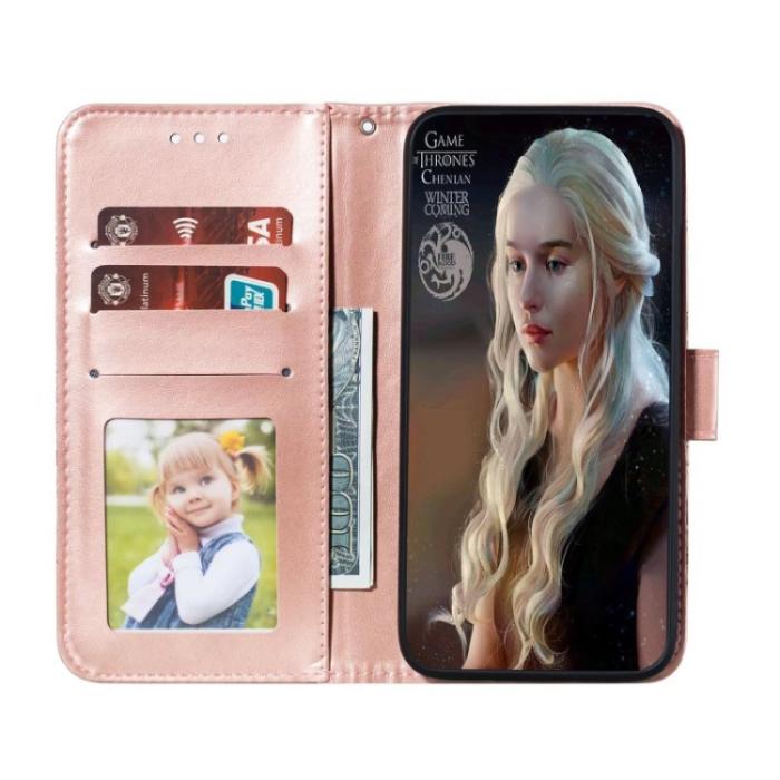 Bild 4,  Samsung Galaxy A24 5G Fodral Mandala Läder Roséguld - Teknikhallen.se