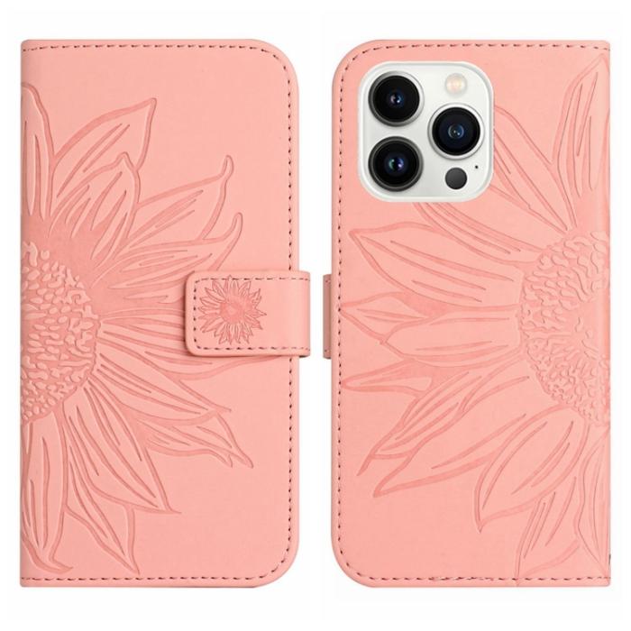 Bild 2,  iPhone 15 Pro Fodral Solros Tryck Rosa - Teknikhallen.se