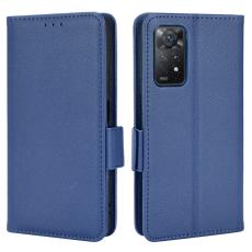  Xiaomi Redmi Note 11 Pro 5G Fodral Litchi Textur Bl&aring; - Teknikhallen.se