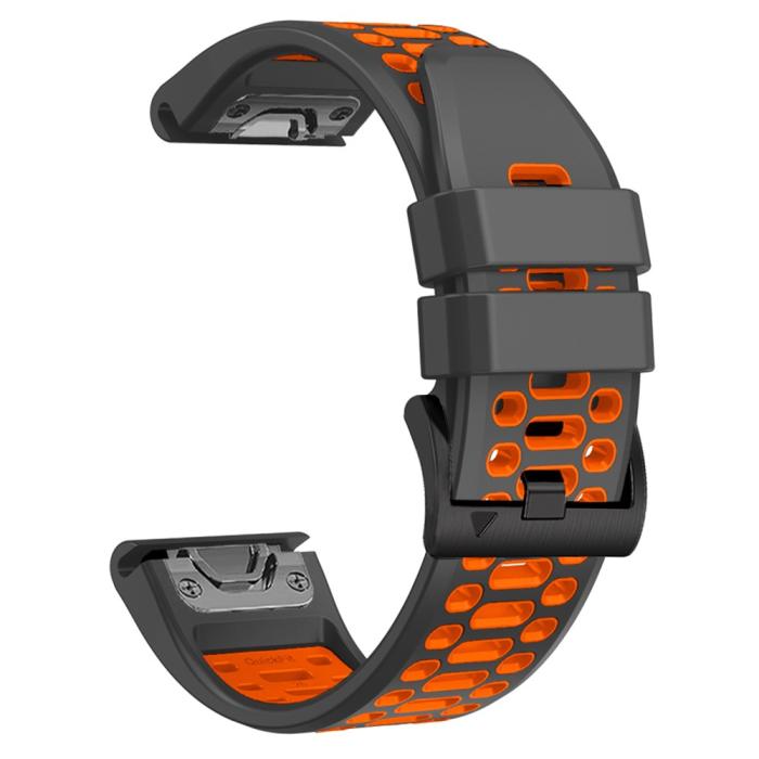 Bild 2,  Klockarmband 26 mm Dual-Color Robust Grå/Orange - Teknikhallen.se