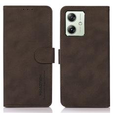 KHAZNEH KHAZNEH Motorola Moto G54 5G Fodral Retro L&auml;der Brun - Teknikhallen.se