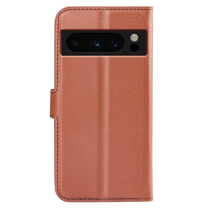 Bild 6,  Google Pixel 8 Pro Fodral Litchi Textur Brun - Teknikhallen.se