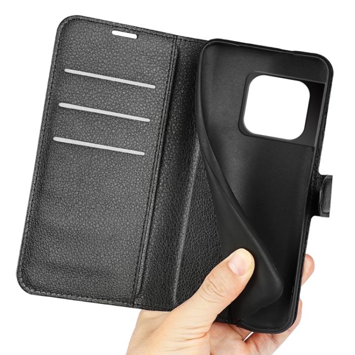 Bild 4,  OnePlus 10 Pro 5G Fodral Litchi Textur Svart - Teknikhallen.se
