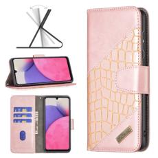  Samsung Galaxy A33 5G Fodral Krokodil Textur Ros&eacute;guld - Teknikhallen.se