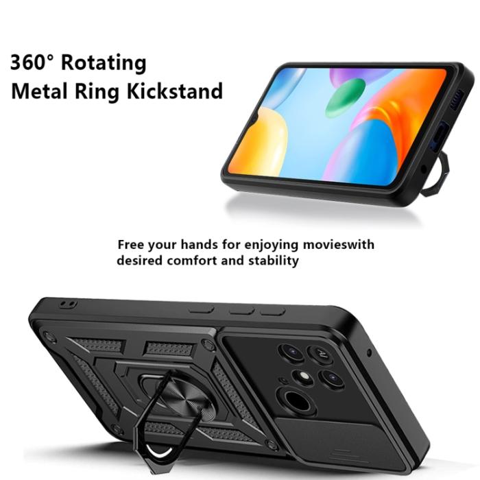 Bild 6,  Xiaomi Redmi 10C Skal Hybrid CamShield Blå - Teknikhallen.se