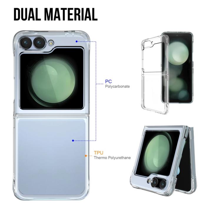 Bild 6,  Galaxy Z Flip 6 / 7 FE / 7 FE Skal TPU Transparent - Teknikhallen.se