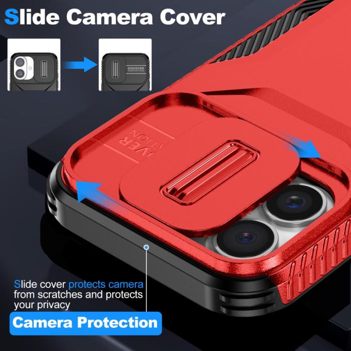 Bild 3,  iPhone 16 Plus Skal CamShield Hybrid Röd - Teknikhallen.se